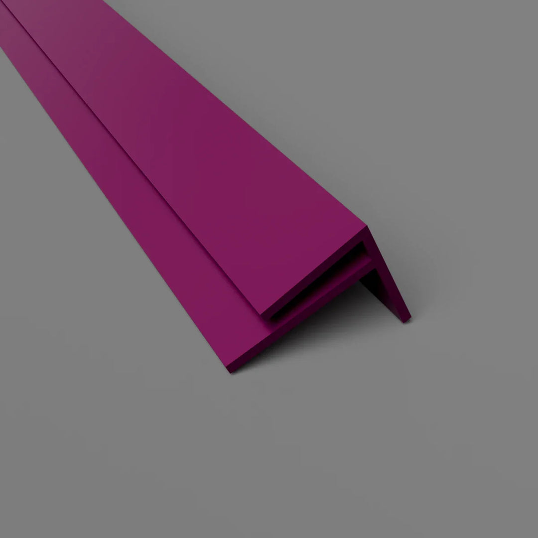 PVC-F-Außenwinkelprofil 15 mm – Eckschutz und Wandverkleidung – Zuckerpflaume, 3050 mm, Satin-Finish