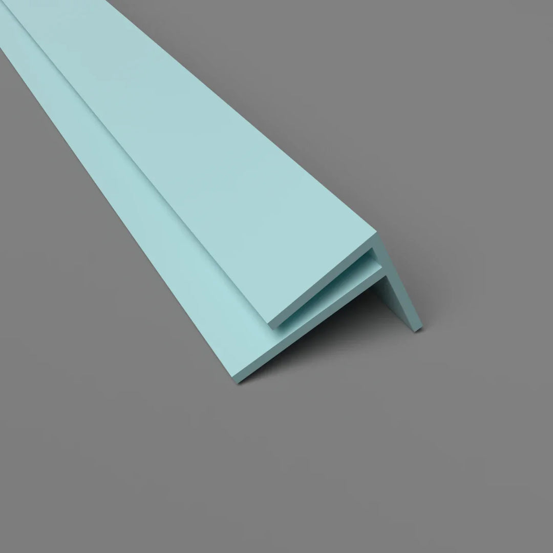 PVC-F-Außenwinkelprofil 15 mm – Eckschutz und Wandverkleidung – Mint, 3050 mm, Satin-Finish