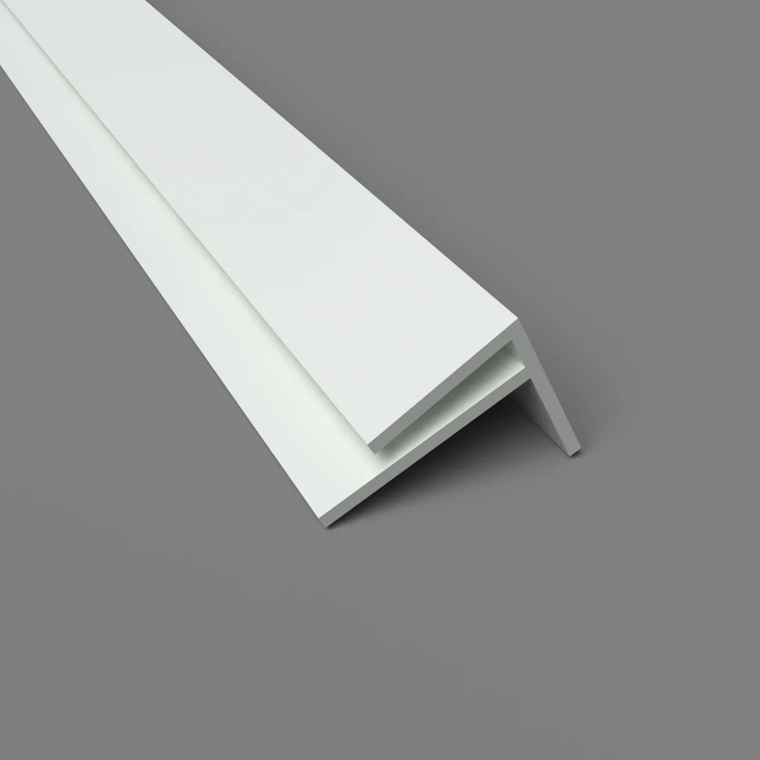 PVC-F-Außenwinkelprofil 15 mm – Eckschutz und Wandverkleidung – Meeresschaum, 3050 mm, Satin-Finish