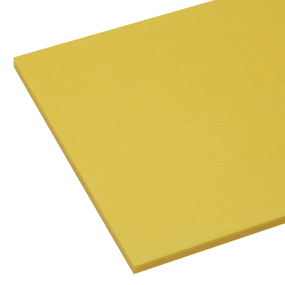 PVC-Hartschaumplatte 3 mm Gelb – leicht, stabil & ideal für Werbeschilder, Modellbau & kreative Projekte.