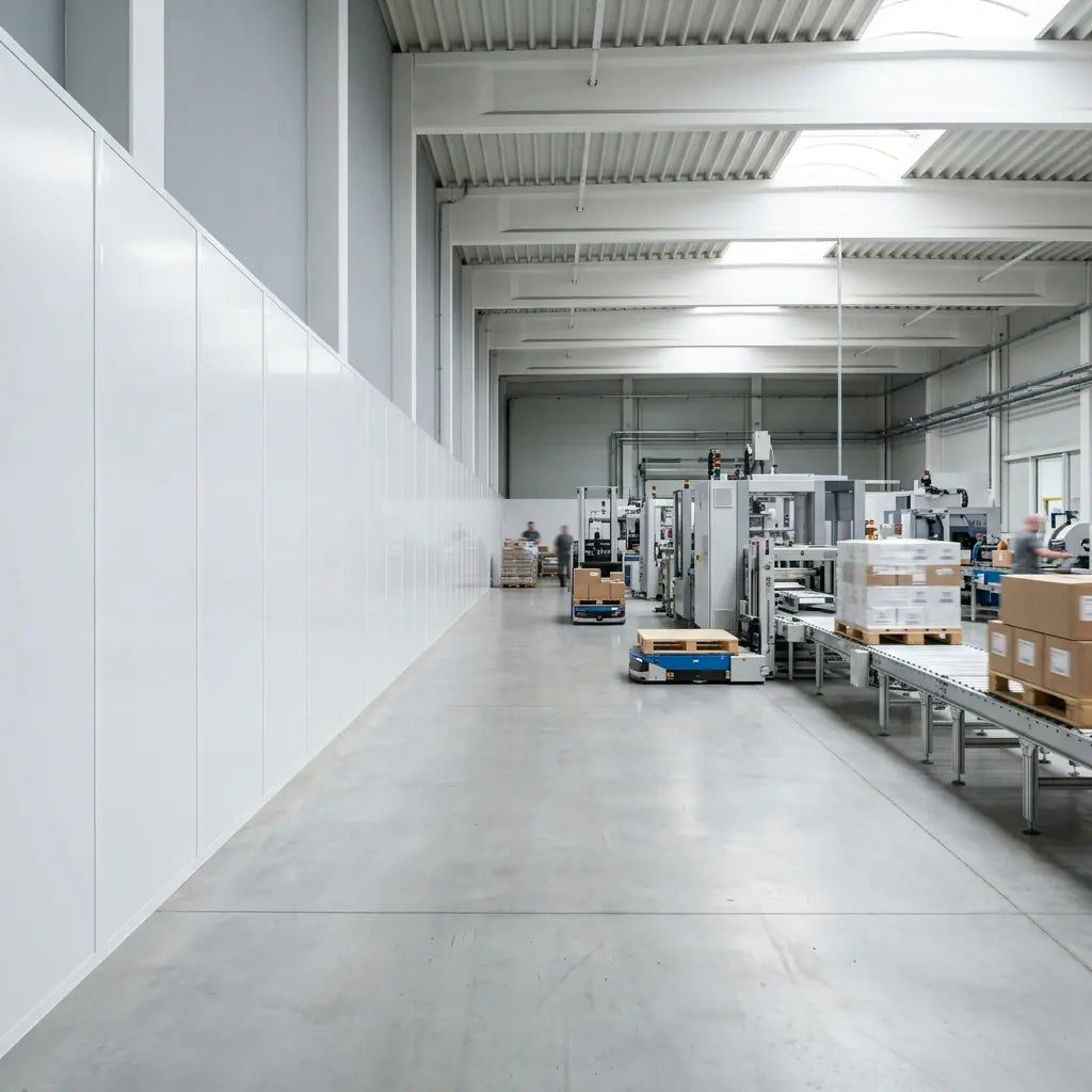 Stoßfeste Wandverkleidung für Werkstatt und Produktionshalle