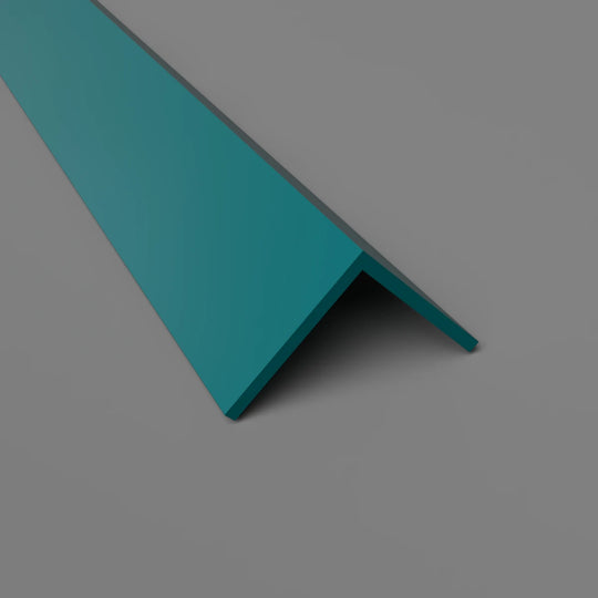 PVC-Winkelprofil 25 mm x 25 mm – Eckschutz und Wandverkleidung – Aquamarin, 3050 mm, Satin-Finish