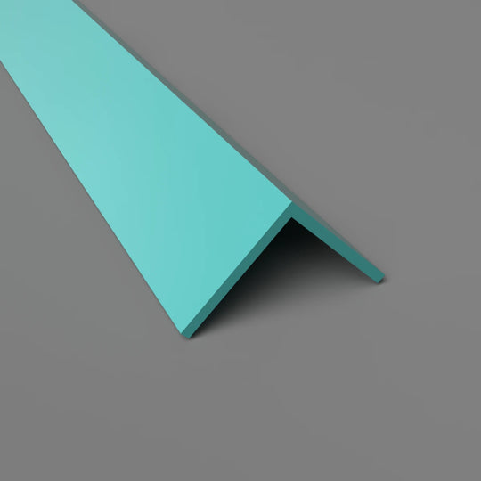 PVC-Winkelprofil 25 mm x 25 mm – Eckschutz und Wandverkleidung – Türkis, 3050 mm, Satin-Finish