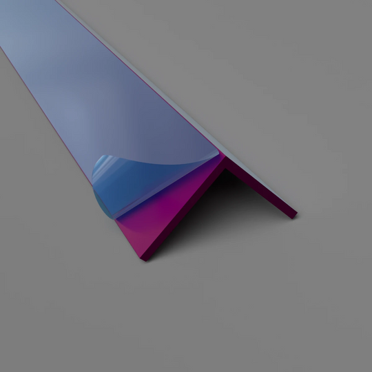 PVC-Winkelprofil 25 mm x 25 mm – Eckschutz und Wandverkleidung – Zuckerpflaume, 3050 mm, Satin-Finish