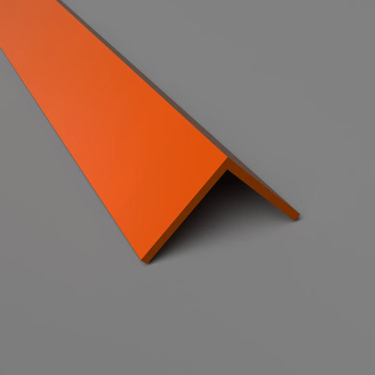 PVC-Winkelprofil 25 mm x 25 mm – Eckschutz und Wandverkleidung – Orange, 3050 mm, Satin-Finish