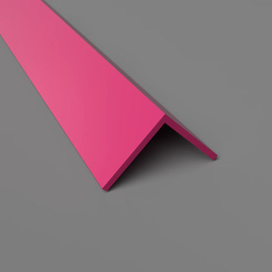 PVC-Winkelprofil 25 mm x 25 mm – Eckschutz und Wandverkleidung – Rosa, 3050 mm, Satin-Finish