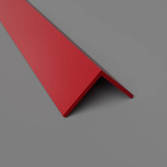 PVC-Winkelprofil 25 mm x 25 mm – Eckschutz und Wandverkleidung – Rot, 3050 mm, Satin-Finish
