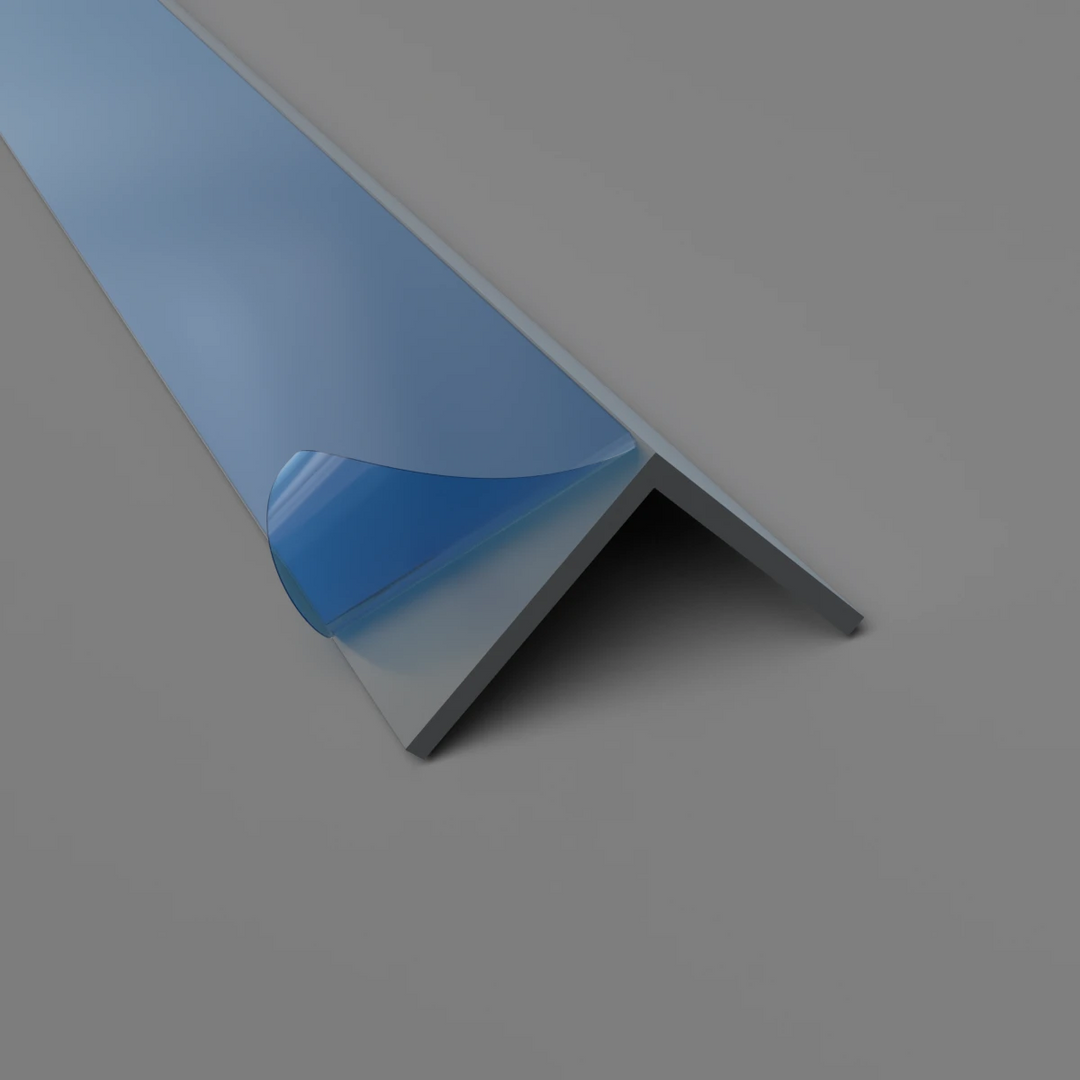 PVC-Winkelprofil 25 mm x 25 mm – Eckschutz und Wandverkleidung – Titangrau, 3050 mm, Satin-Finish