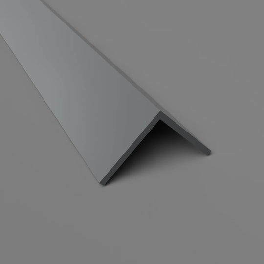 PVC-Winkelprofil 25 mm x 25 mm – Eckschutz und Wandverkleidung – Titangrau, 3050 mm, Satin-Finish