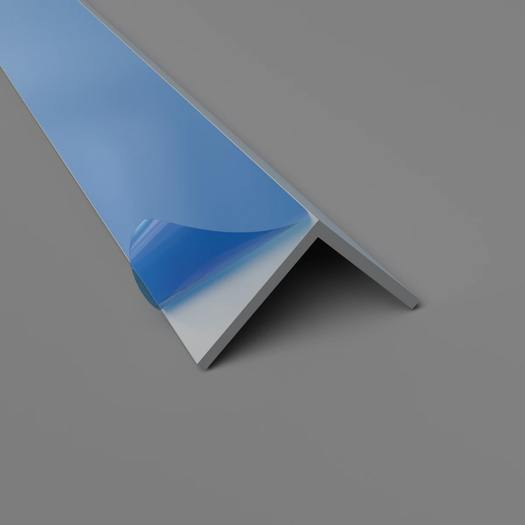 PVC-Winkelprofil 25 mm x 25 mm – Eckschutz und Wandverkleidung – Wolkengrau, 3050 mm, Satin-Finish