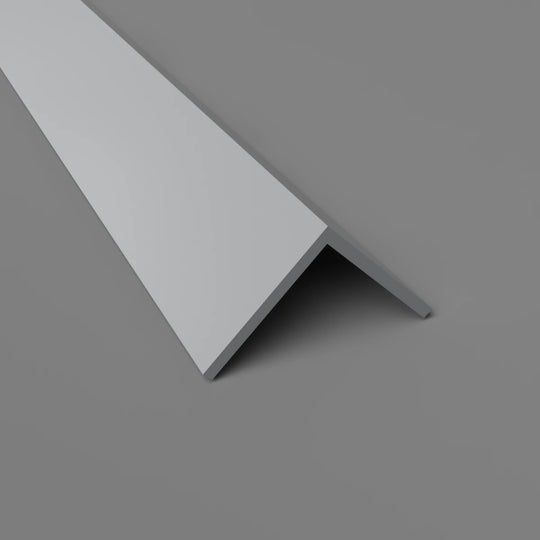 PVC-Winkelprofil 25 mm x 25 mm – Eckschutz und Wandverkleidung – Wolkengrau, 3050 mm, Satin-Finish