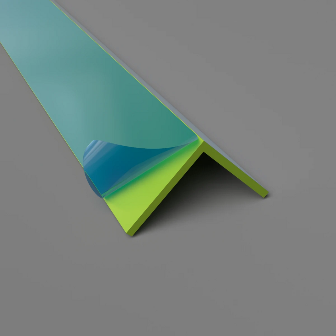 PVC-Winkelprofil 25 mm x 25 mm – Eckschutz und Wandverkleidung – Apfelgrün, 3050 mm, Satin-Finish