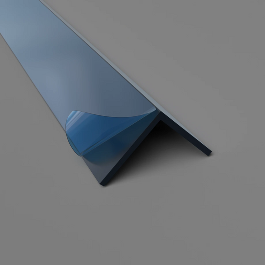 PVC-Winkelprofil 25 mm x 25 mm – Eckschutz und Wandverkleidung – Schwarz, 3050 mm, Satin-Finish