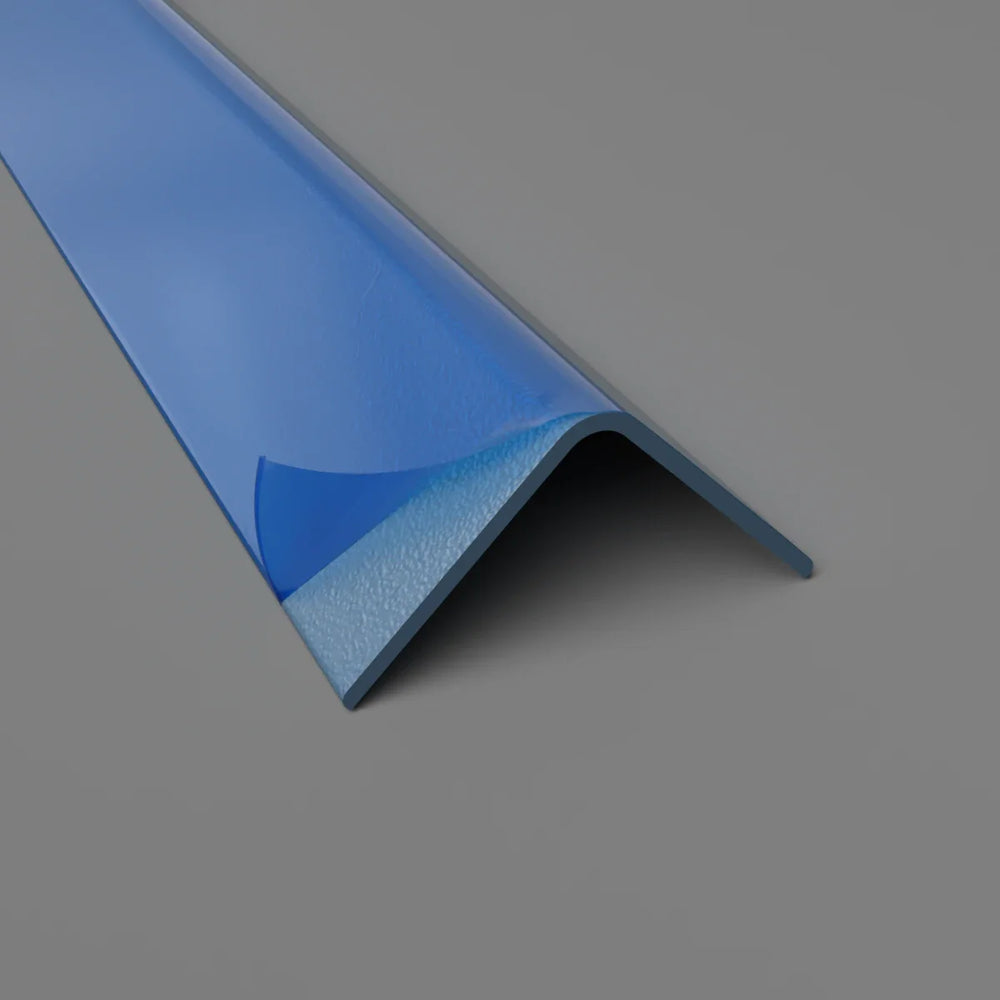 PVC Eckprofil atlantikblau fuer Wandschutz strukturierte Oberflaeche