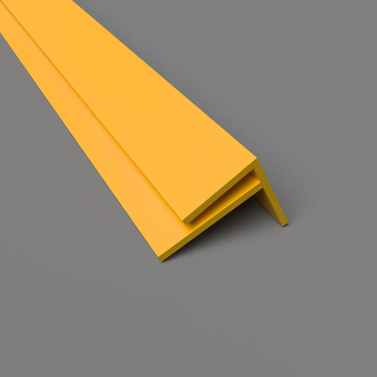 PVC-F-Außenwinkelprofil 15 mm – Eckschutz und Wandverkleidung – Gelb, 3050 mm, Satin-Finish