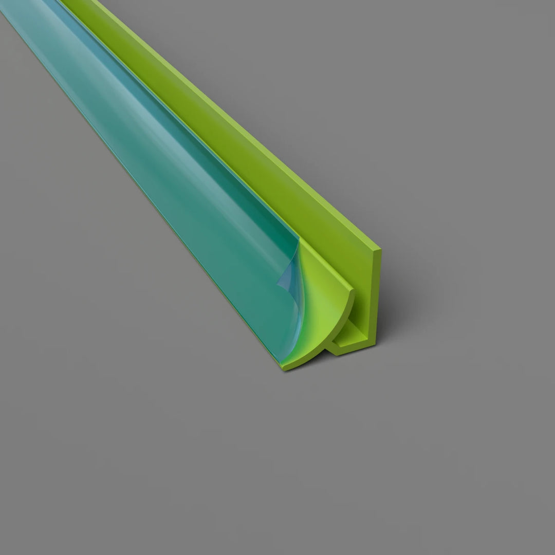 Innenradius-Eckprofil aus PVC – Hygienische und langlebige Lösung in Apfelgrün, 3050 mm, Satin-Finish