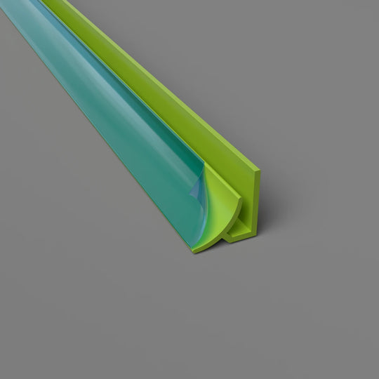 Innenradius-Eckprofil aus PVC – Hygienische und langlebige Lösung in Apfelgrün, 3050 mm, Satin-Finish