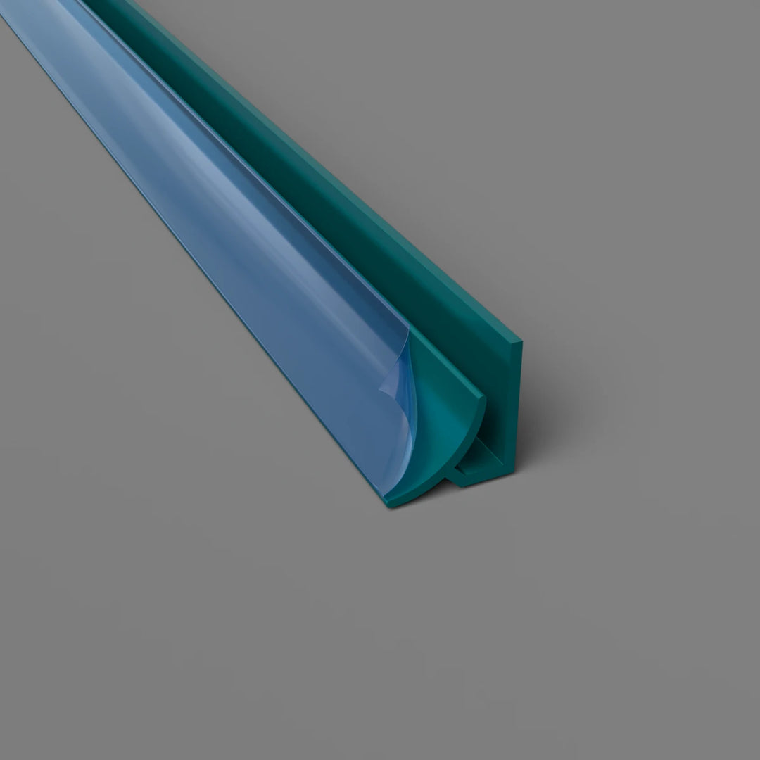 Innenradius-Eckprofil aus PVC – Hygienische und langlebige Lösung in Aquamarin, 3050 mm, Satin-Finish