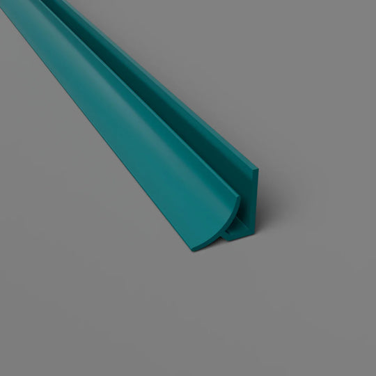Innenradius-Eckprofil aus PVC – Hygienische und langlebige Lösung in Aquamarin, 3050 mm, Satin-Finish