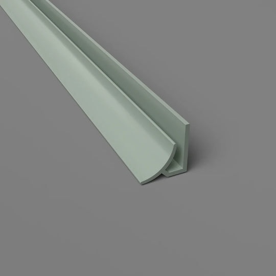 Innenradius-Eckprofil aus PVC – Hygienische und langlebige Lösung in Avocadogrün, 3050 mm, Satin-Finish