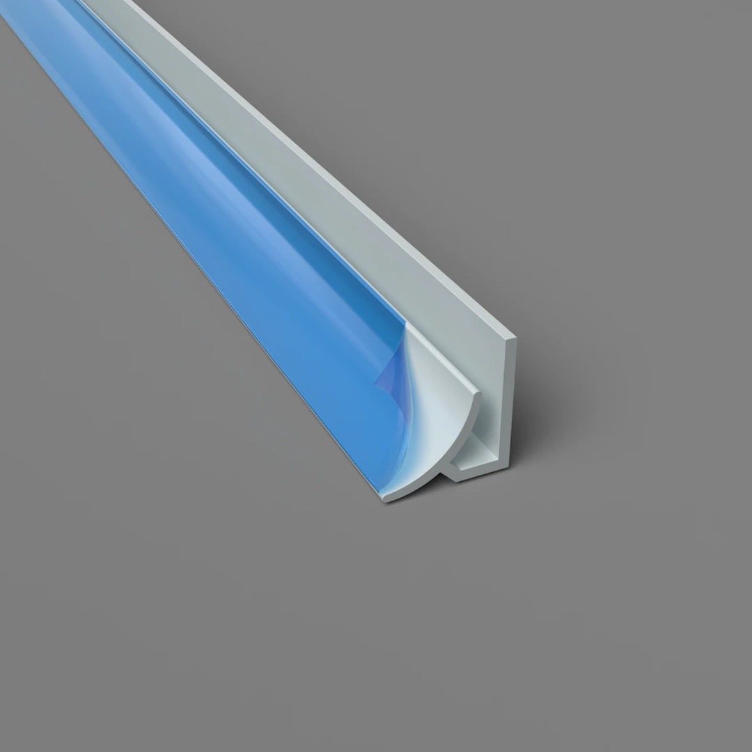 Innenradius-Eckprofil aus PVC – Hygienische und langlebige Lösung in Blassblau, 3050 mm, Satin-Finish