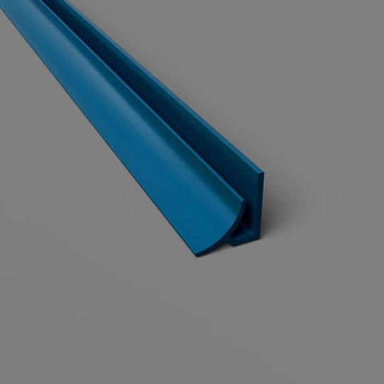 Innenradius-Eckprofil aus PVC – Hygienische und langlebige Lösung in Blau, 3050 mm, Satin-Finish