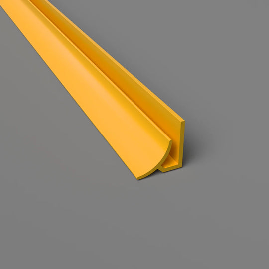 Innenradius-Eckprofil aus PVC – Hygienische und langlebige Lösung in Gelb, 3050 mm, Satin-Finish