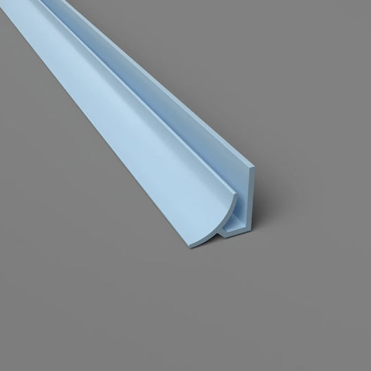 Innenradius-Eckprofil aus PVC – Hygienische und langlebige Lösung in Himmelblau, 3050 mm, Satin-Finish