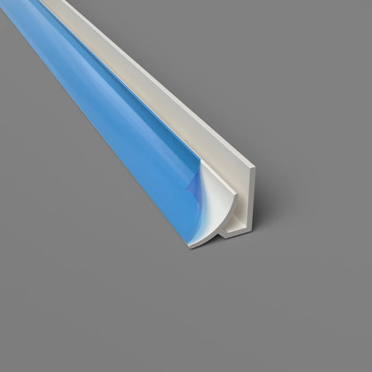 Innenradius-Eckprofil aus PVC – Hygienische und langlebige Lösung in Leinen, 3050 mm, Satin-Finish