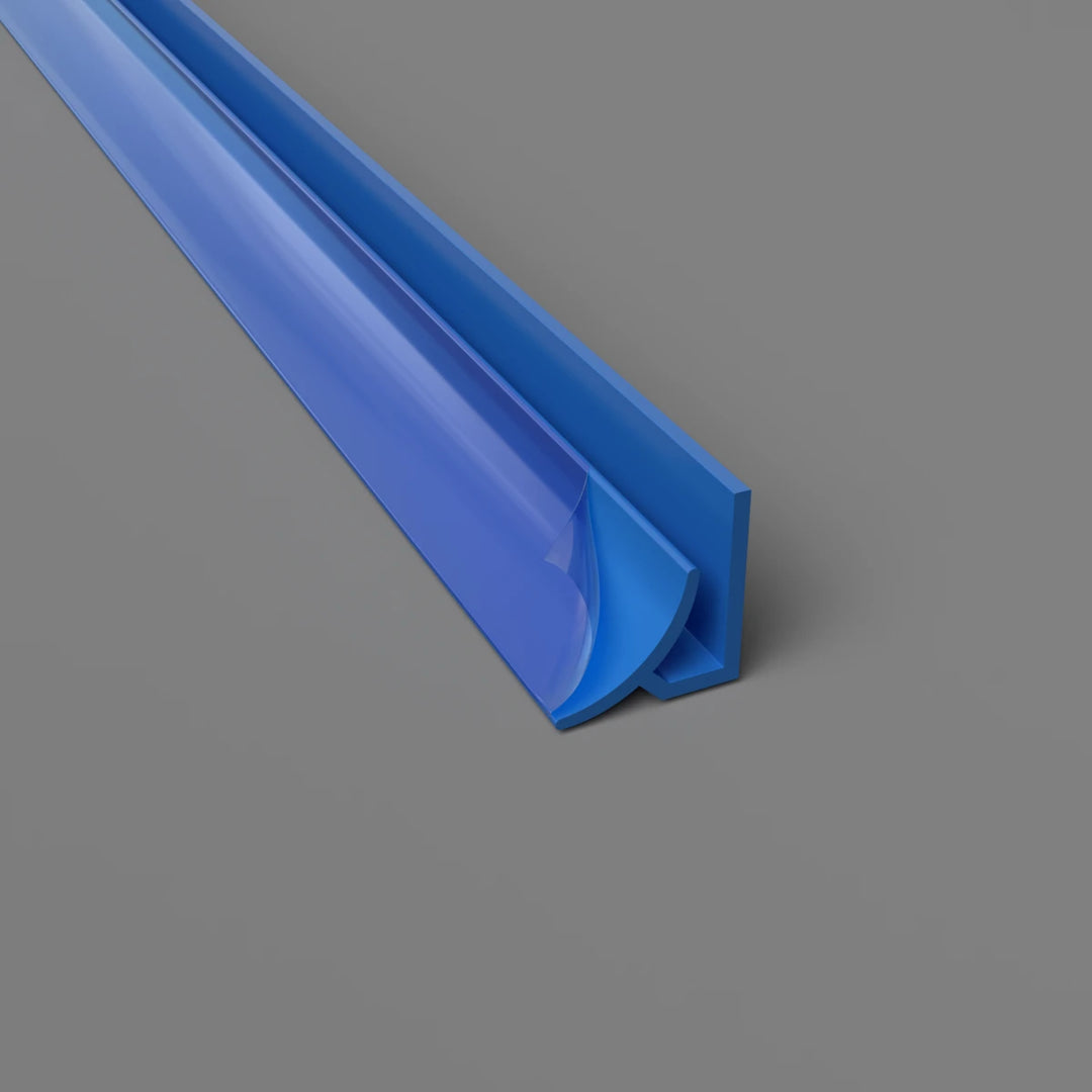 Innenradius-Eckprofil aus PVC – Hygienische und langlebige Lösung in Opalblau, 3050 mm, Satin-Finish