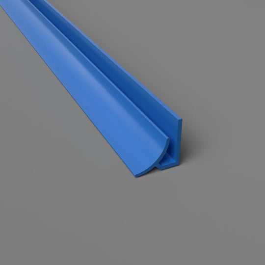 Innenradius-Eckprofil aus PVC – Hygienische und langlebige Lösung in Opalblau, 3050 mm, Satin-Finish