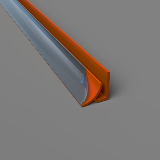 Innenradius-Eckprofil aus PVC – Hygienische und langlebige Lösung in Orange, 3050 mm, Satin-Finish