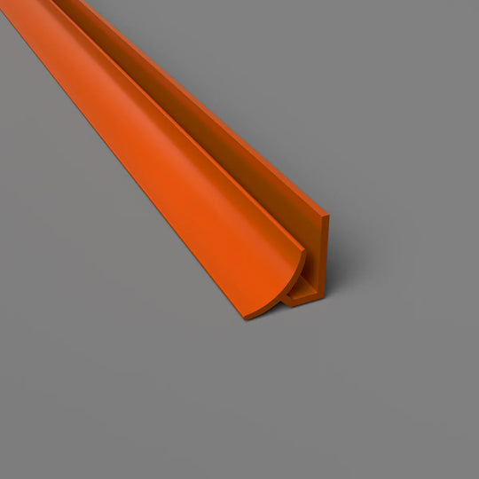 Innenradius-Eckprofil aus PVC – Hygienische und langlebige Lösung in Orange, 3050 mm, Satin-Finish