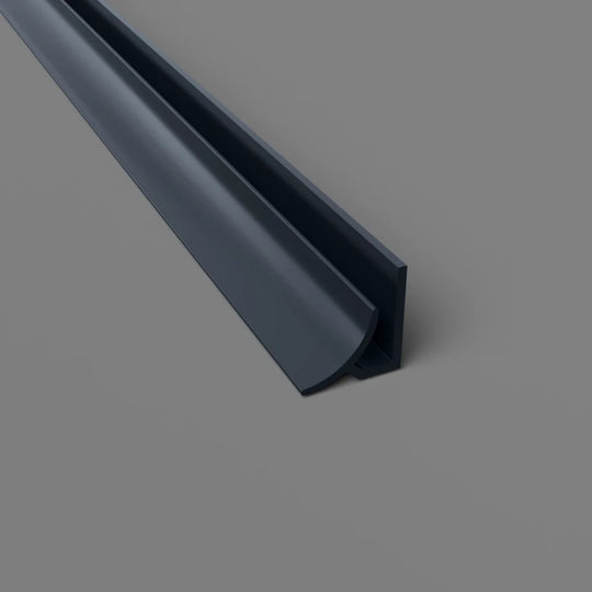 Innenradius-Eckprofil aus PVC – Hygienische und langlebige Lösung in Schwarz, 3050 mm, Satin-Finish