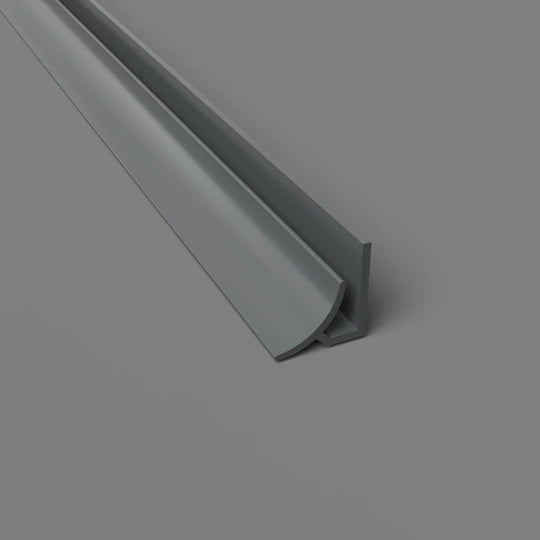 Innenradius-Eckprofil aus PVC – Hygienische und langlebige Lösung in Titangrau, 3050 mm, Satin-Finish