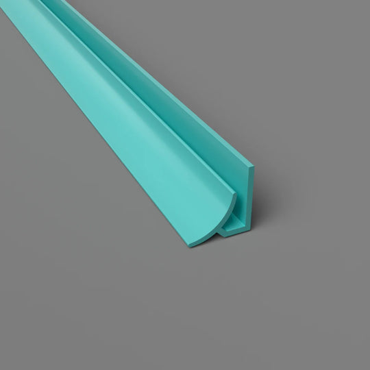 Innenradius-Eckprofil aus PVC – Hygienische und langlebige Lösung in Türkis, 3050 mm, Satin-Finish