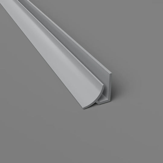 Innenradius-Eckprofil aus PVC – Hygienische und langlebige Lösung in Wolkengrau, 3050 mm, Satin-Finish