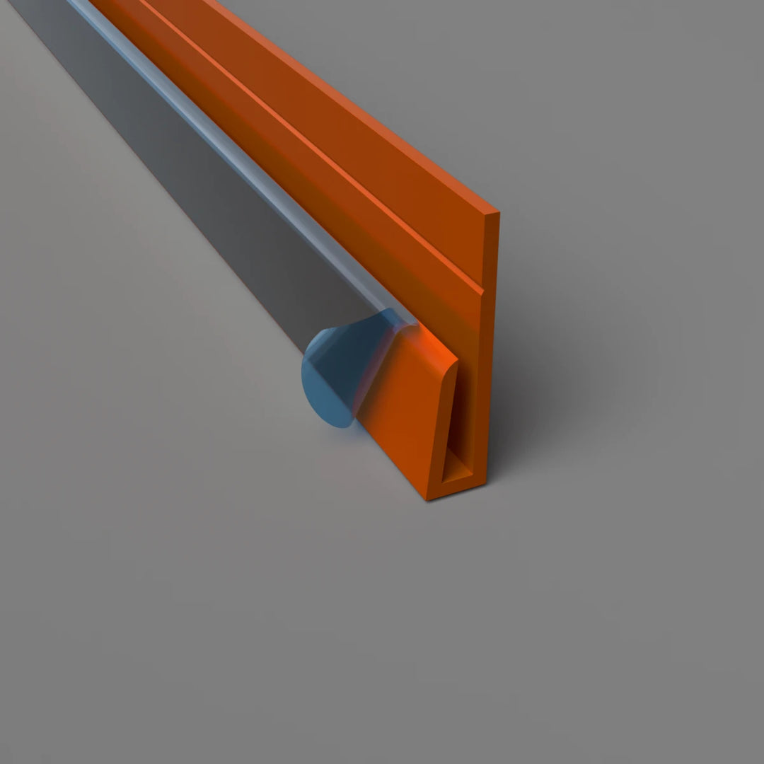 PVC-Randprofil in Orange – Perfekter Abschluss für Wandverkleidungen