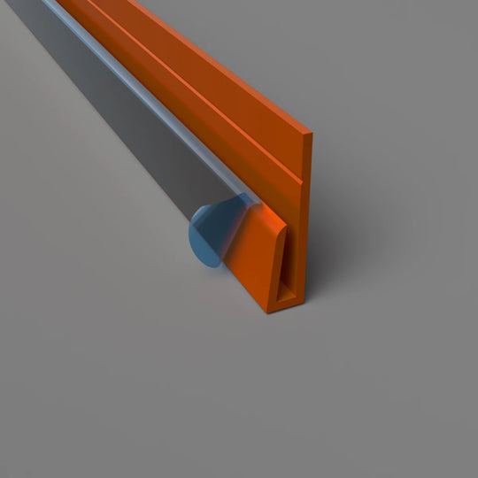 PVC-Randprofil in Orange – Perfekter Abschluss für Wandverkleidungen
