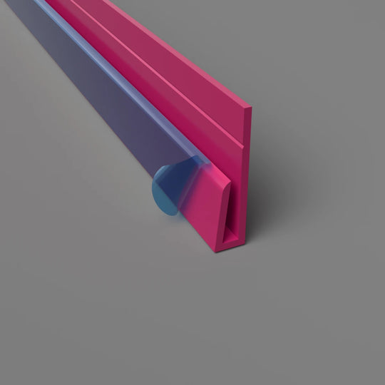 PVC-Randprofil in Pink – Perfekter Abschluss für Wandverkleidungen