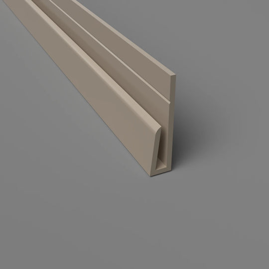 PVC-Randprofil in Taupe – Perfekter Abschluss für Wandverkleidungen