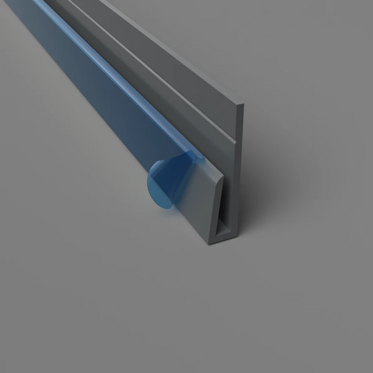 PVC-Randprofil in Titangrau – Perfekter Abschluss für Wandverkleidungen