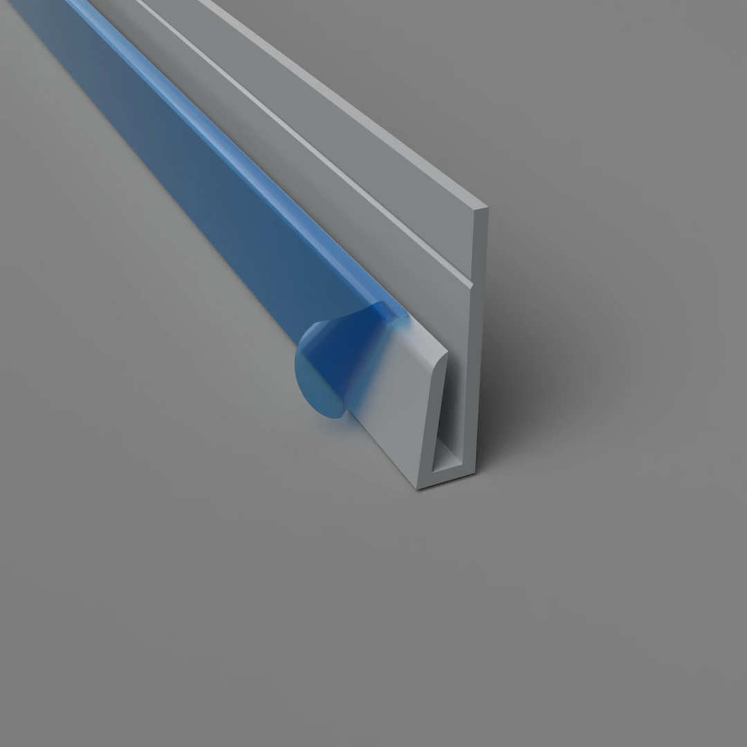 PVC-Randprofil in Wolkengrau – Perfekter Abschluss für Wandverkleidungen