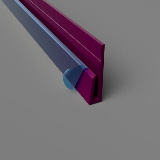 PVC-Randprofil in Zuckerpflaume – Perfekter Abschluss für Wandverkleidungen