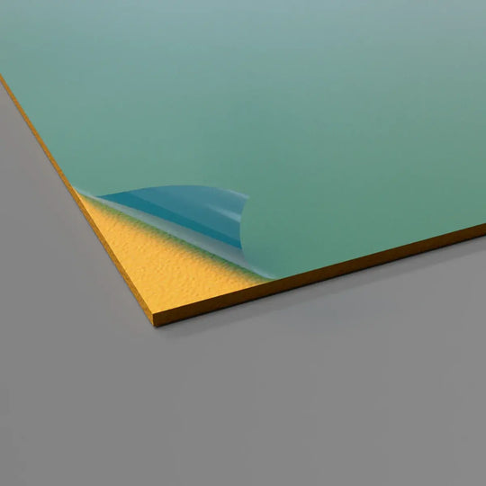 kratzfeste PVC Wandplatte gelb Detail Oberfläche