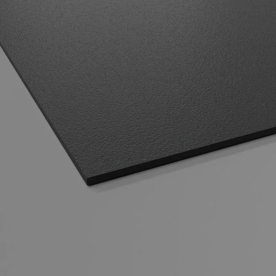 Stoßfester Wandschutz PVC Platte 2 mm schwarz strukturierte Oberfläche