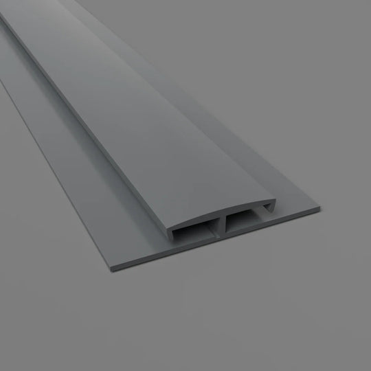 Zweiteilige H-Trennleiste in titangrau für PVC-Wandverkleidungen – stabile Verbindung und saubere Optik