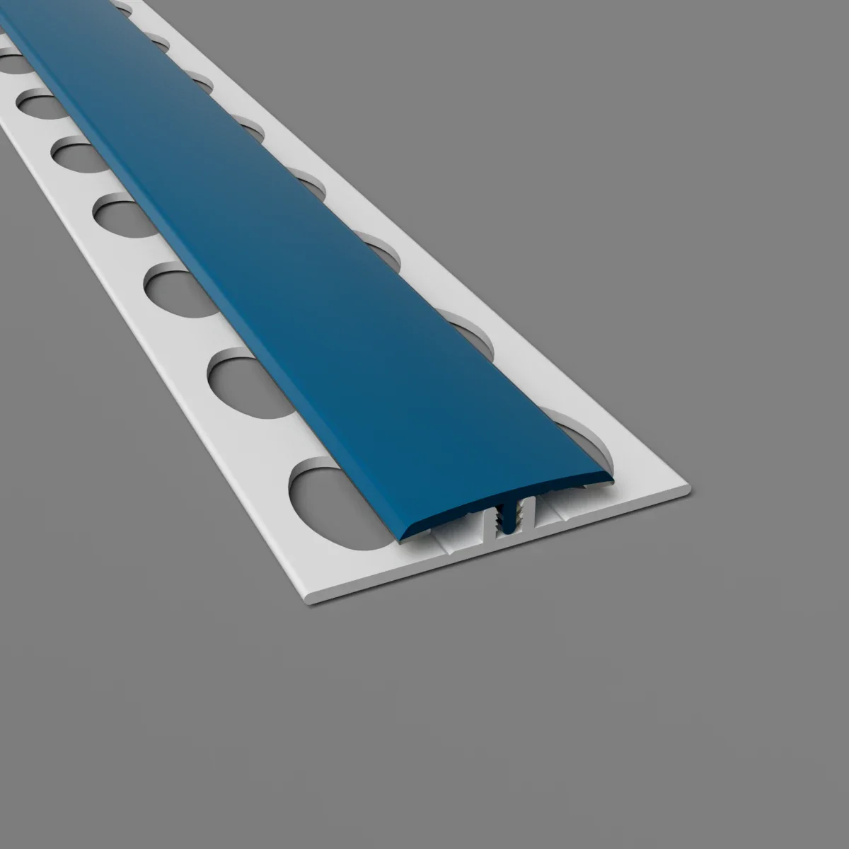 Zweiteilige H-Trennleiste in blau für PVC-Wandverkleidungen – stabile Verbindung und saubere Optik