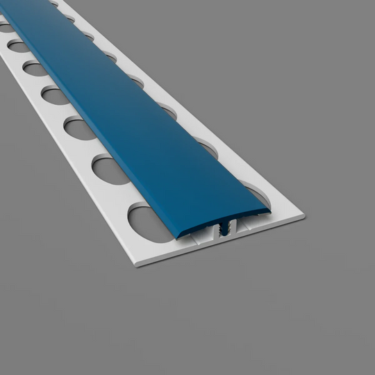 Zweiteilige H-Trennleiste in blau für PVC-Wandverkleidungen – stabile Verbindung und saubere Optik