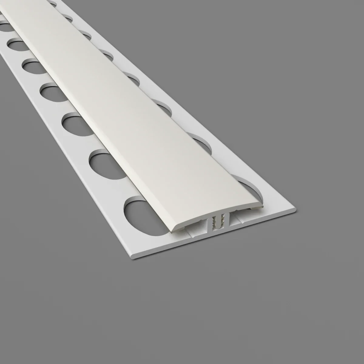 Zweiteilige H-Trennleiste in leinen für PVC-Wandverkleidungen – stabile Verbindung und saubere Optik